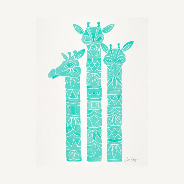 Giraffe Turquoise by CatCoq