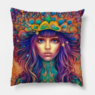 grungy vibrance Pillow