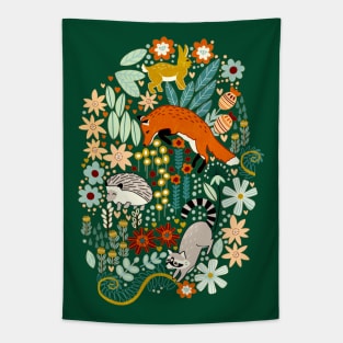 Cute Woodland Creatures Tapestry