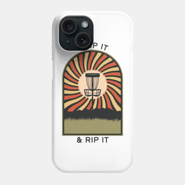 Grip It & Rip it | Disc Golf Vintage Retro Arch Mountains Phone Case by KlehmInTime