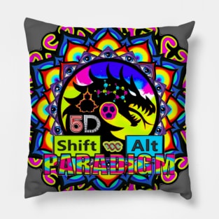 Shift Alt Paradigm - 5D Ascension - Spiritual Sacred Geometrical Art Pillow