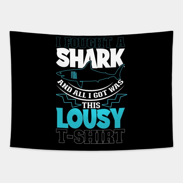 I survived a shark bite Tapestry by Modern Medieval Design