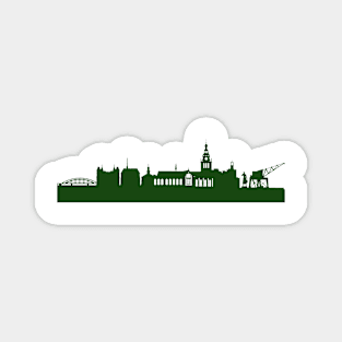 Nijmegen skyline in forest green Magnet