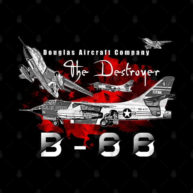 McDonnel Douglas B-66 Vintage Aircraft Bomber by aeroloversclothing