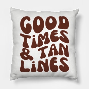 Good Times and Tan Lines | Boho Summer Vacation Pillow