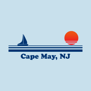 Cape May, NJ - Sailboat Sunrise T-Shirt
