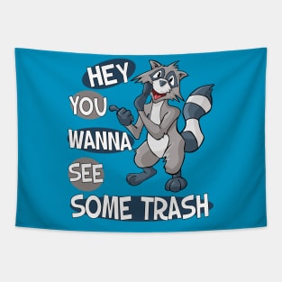 Hey You Wanna See Some Trash Raccoon Tapestry