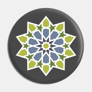 Green Star Arabic Tiles Pin