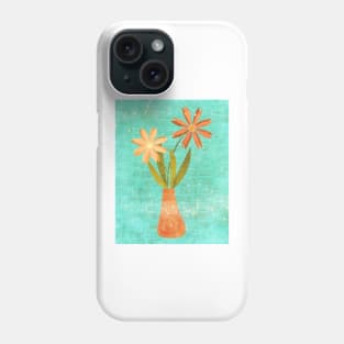 Orange Flowers in Vase Phone Case