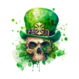 St Patrick's Day Skull, Ireland, Irish, Lucky, Irish Pride, Saint Patrick's T-Shirt