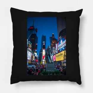 Times Square NY Overlooking the Square Pillow