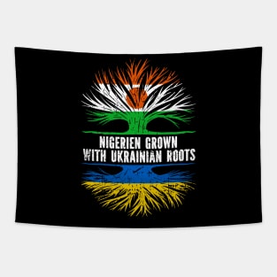 Nigerien Grown with Ukrainian Roots Flag Tapestry