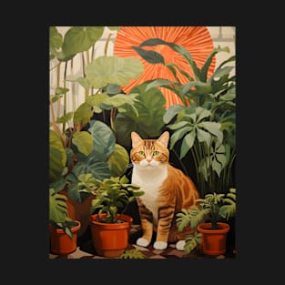 Purrfect Harmony: Cats and Plants T-Shirt