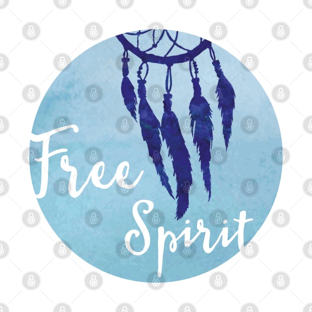 Free Spirit Blue Dreamcatcher by CocoFlower