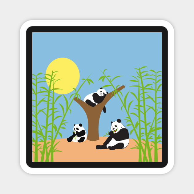 Osos panda Magnet by redumbrellashop