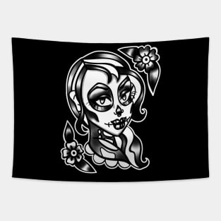 Lupe day of the dead girl Tapestry
