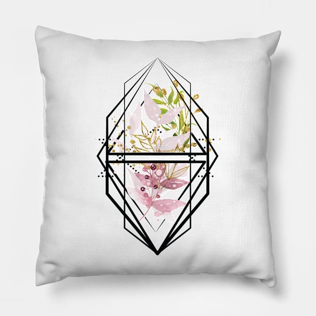 Boho Pinky Flower Pillow by jobieh shop