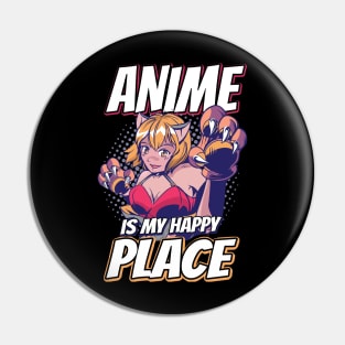 Anime Is My Happy Place Otaku Gift Anime Pin