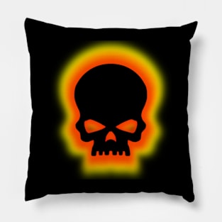 Flaming Skull Pillow