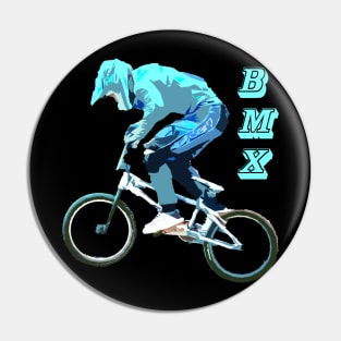 bmx racing blue Pin