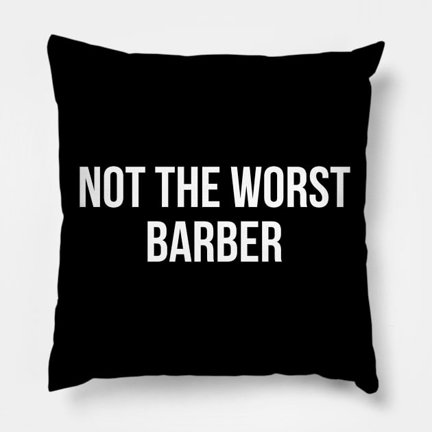 funny barber gift Pillow by UniqueStyle