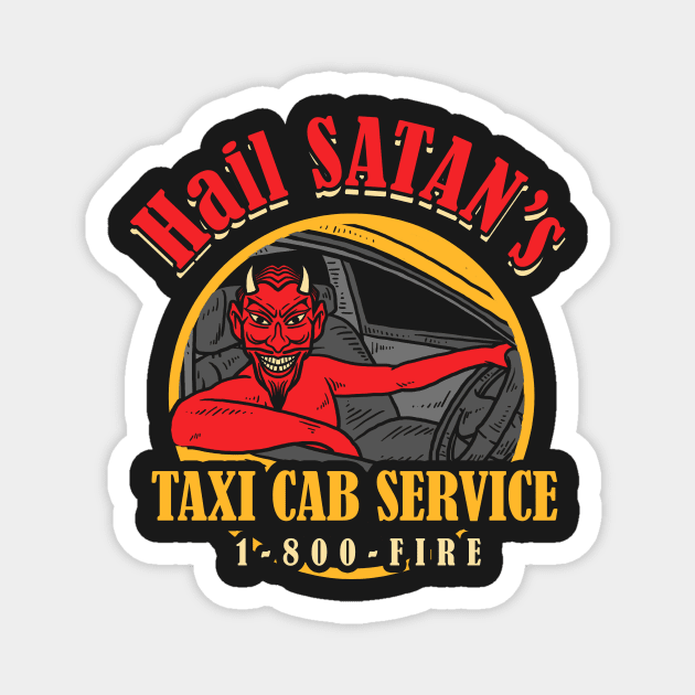 Hail Satan's Taxis Magnet by dumbshirts