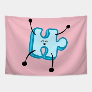 Lil Blue II Jigsaw Puzzle Jumping Character Tapestry