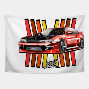 silvia s14 kouki v8 ls1 dragster red Tapestry