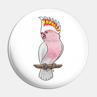 Bird - Pink Cockatoo - Crest Up Pin