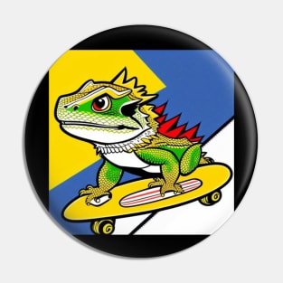 Skateboard Dragon Pin