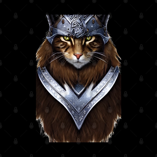 Viking Cat Portrait in Armour by ArtisticCorner