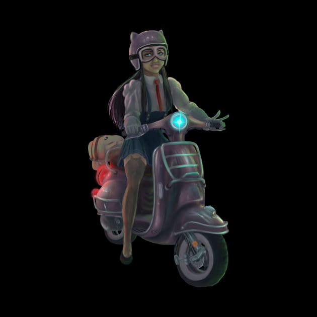 City Pop Scooter Girl No BG by D. Fillz