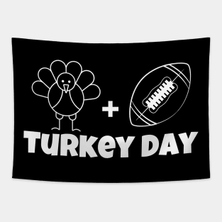 Funny Thanksgiving Day Football Turkey Day Family Gift Idea Tapestry