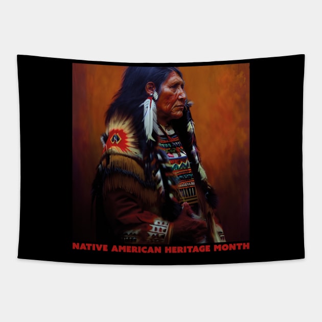 Native American Heritage Month -Iindigenous men Tapestry by DESIGNWELTS