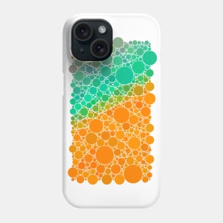 Green and Orange Bubble Polka Dot Pattern Design Phone Case