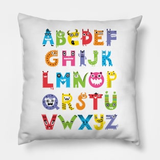 Alphabet Monsters Pillow