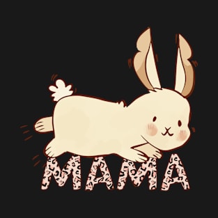 Leopard Graphic Bunny Mama Easter Mom T-Shirt