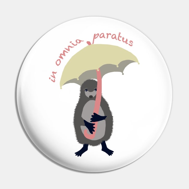 Cute hedgehog with an umbrella Pin by Amalus-files