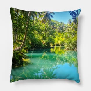 Beto Lagoon, Barobo, Surigao del Sur, Mindanao, Philippines Pillow