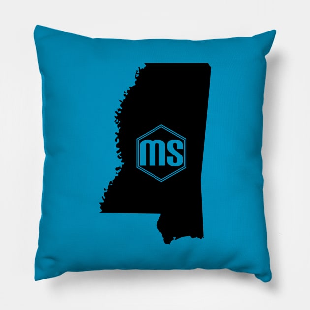 Mississippi Homer (Black) Pillow by caknuck