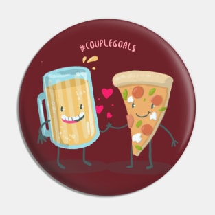 Beer and Pizza - Hashtag Couple Goals Pin