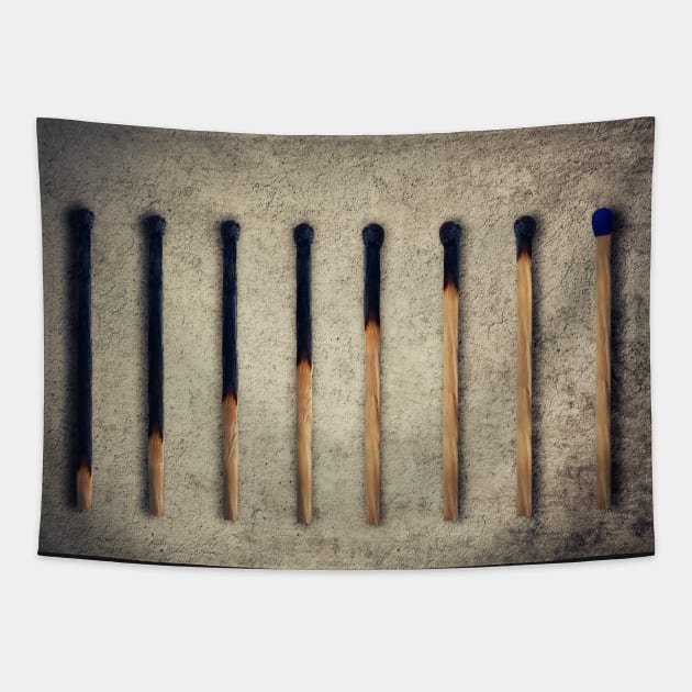 burnt matches stairsteps Tapestry by psychoshadow