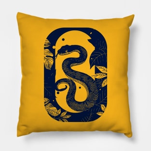 Serpent and leaves Pillow