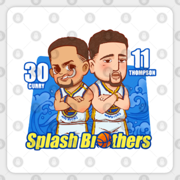 Splash Brothers Stephen Curry 30 Thompson 11 Anime Golden
