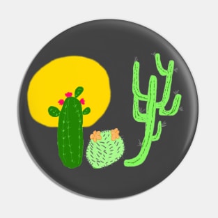 Three cactuses Pin