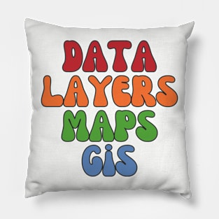 Retro GIS Analyst, GIS Specialist, Cartography Pillow