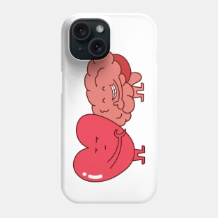 heart and brain relationship Phone Case