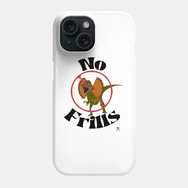 No Frills Dinosaur Cartoon Fun Jurassic Parody Phone Case by Tshirtfort