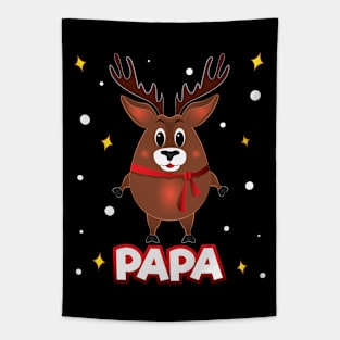 Christmas Family Matching Papa Reindeer Funny Xmas Tapestry