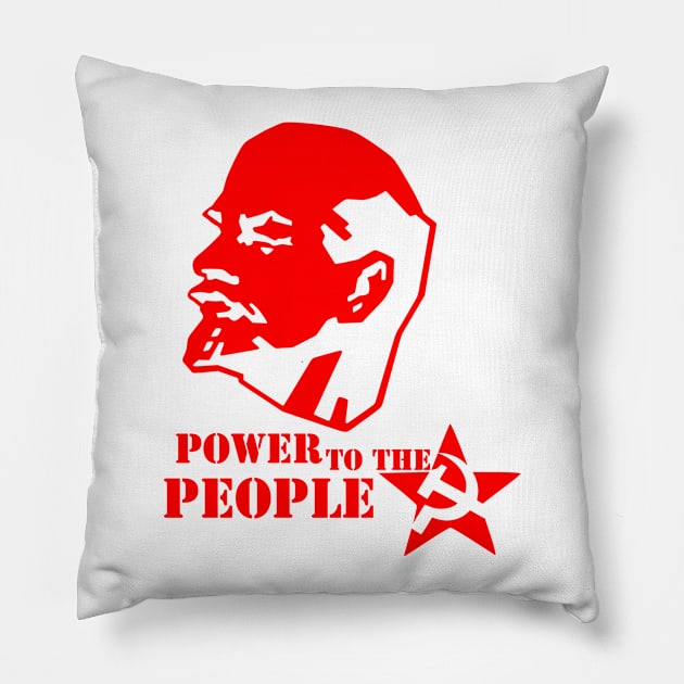 lenin - power to the people Pillow by hottehue